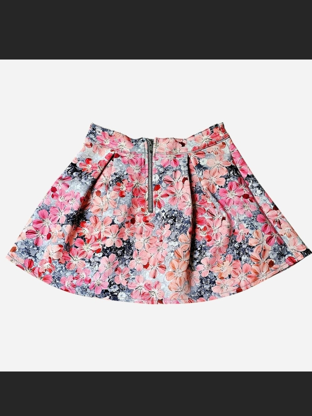 Bethany Mota Pink Floral Circle Skirt with Back Zip